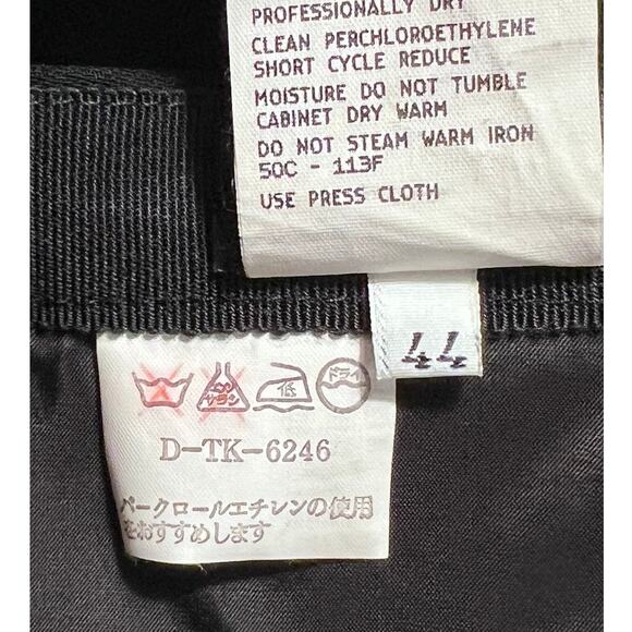 Vtg Giorgio Armani Italy Pencil Straight Skirt Wool Sz 8 Black Retro Power Siren - Picture 5 of 9